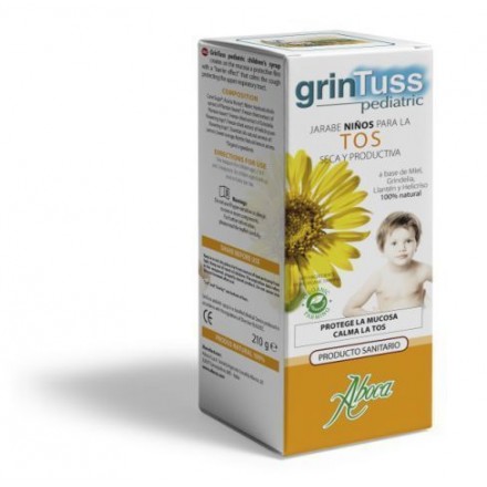 Grintuss Pediatric Jarabe niños para tos seca y productiva 210 g Aboca